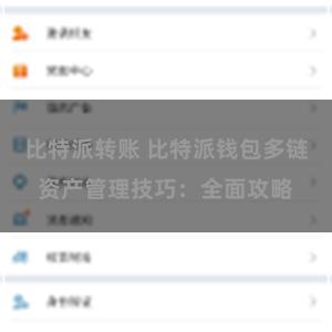 比特派转账 比特派钱包多链资产管理技巧：全面攻略