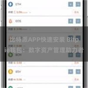 比特派APP快速安装 Bitpie钱包：数字资产管理助力者