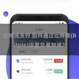 比特派支付 如何通过比特派(Bitpie)设置交易加速？