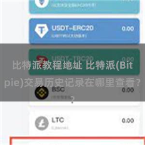 比特派教程地址 比特派(Bitpie)交易历史记录在哪里查看？