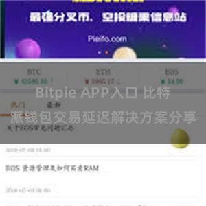 Bitpie APP入口 比特派钱包交易延迟解决方案分享