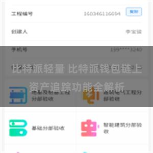 比特派轻量 比特派钱包链上资产追踪功能全解析